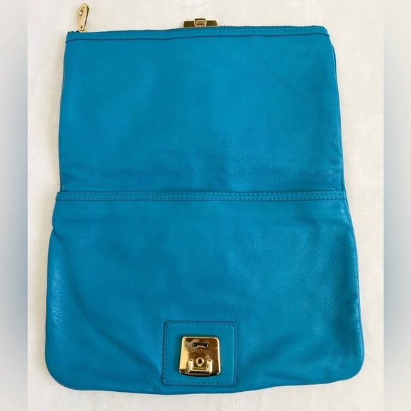 Marc by Marc Jacobs Turquoise Leather Magazine Clutch - Picture 5 of 14